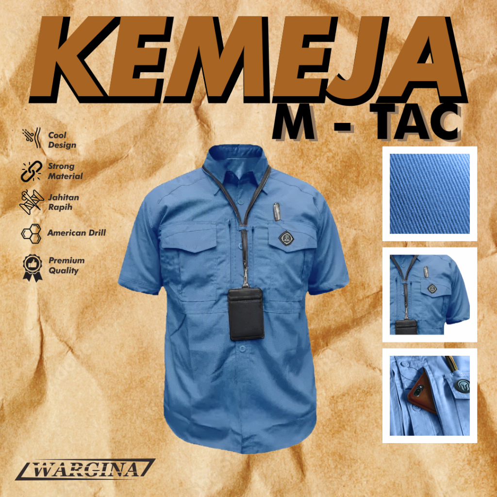 Jual Kemeja Tactical M Tac Lengan Pendek Pria Original Bahan Katun