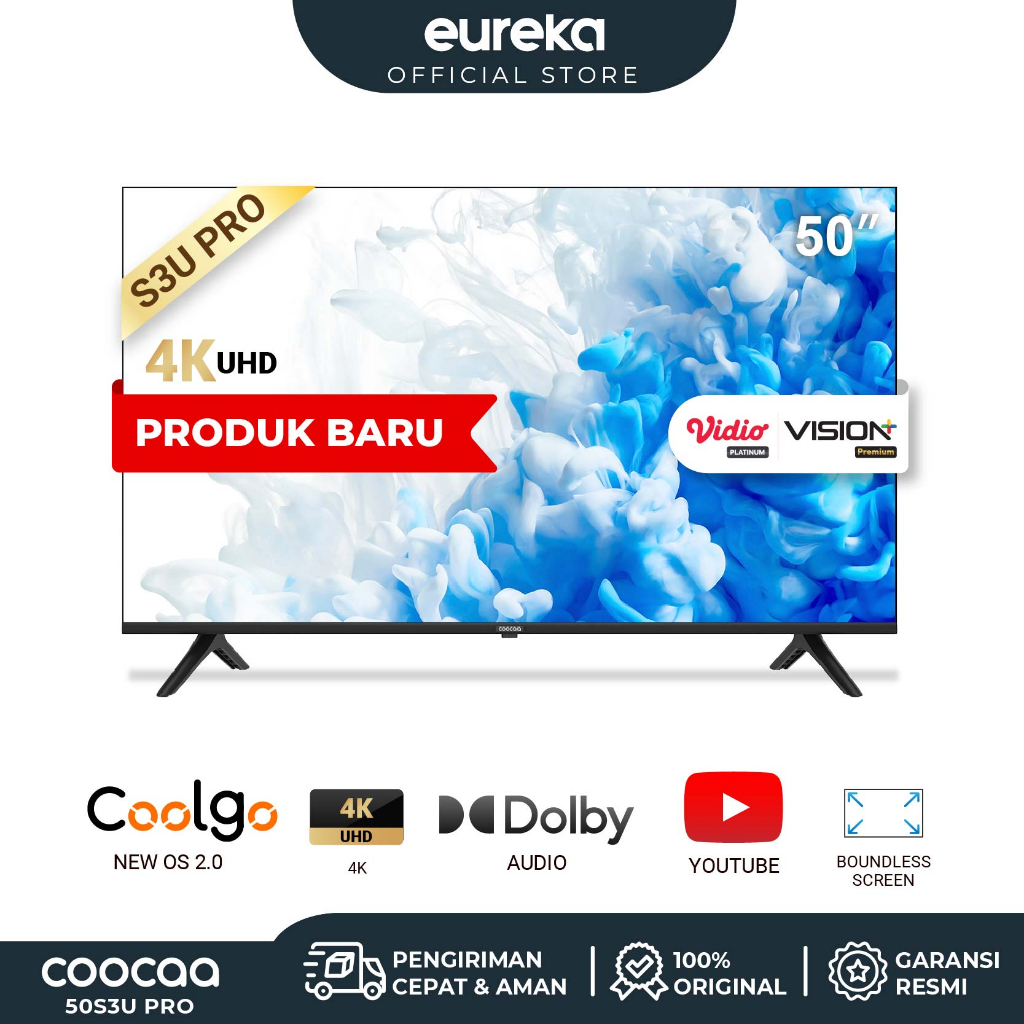 Jual Coocaa Inch Smart Tv Digital Tv K Uhd Dolby Audio