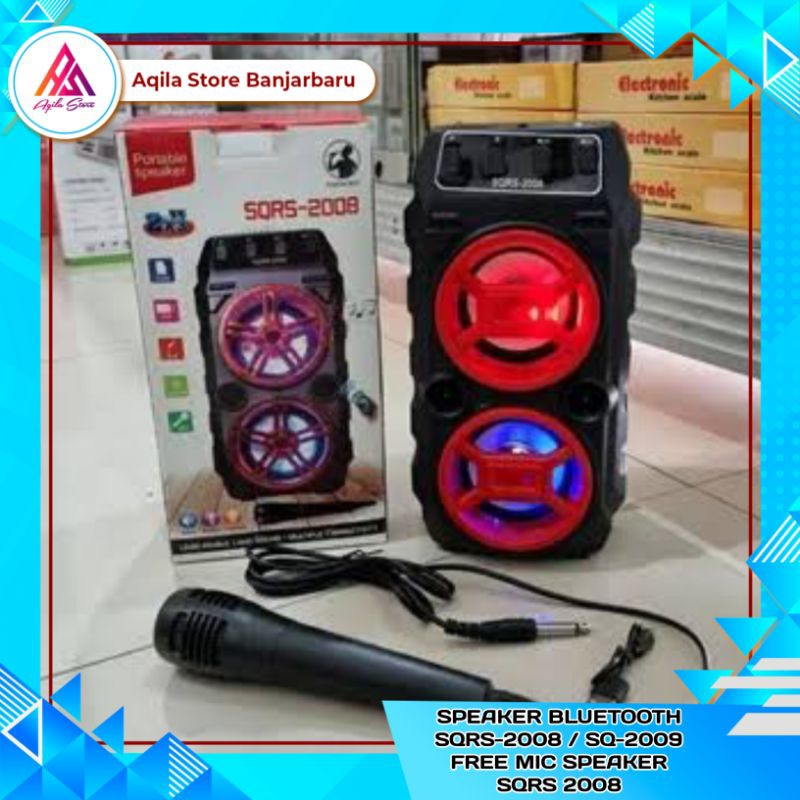 Jual Speaker Bluetooth SQRS 2008 SQ 2009 Free Mic Speaker SQ2008