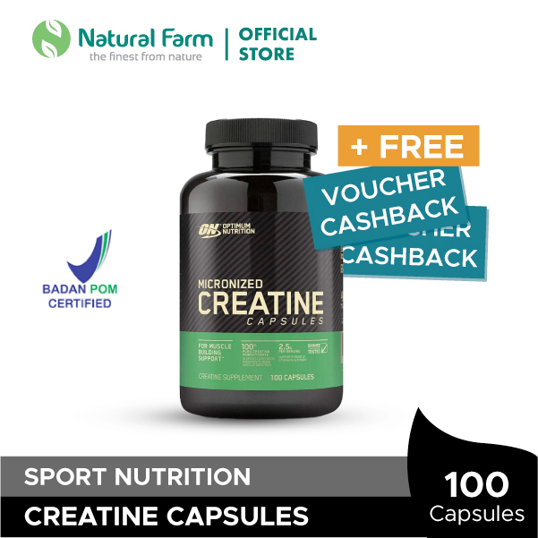 Jual Optimum Nutrition Creatine 2500mg 100 Capsules Shopee Indonesia