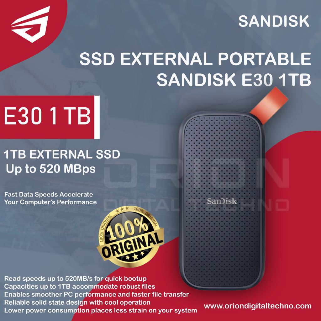 Jual Sandisk Ssd Portable Tb E Shopee Indonesia