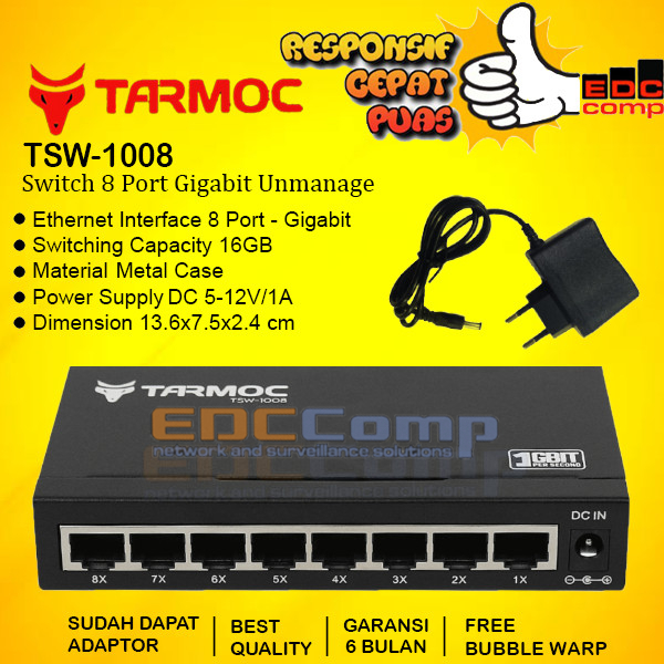 Jual Tarmoc Tsw Gigabit Switch Unmanage Port Metal Case Shopee