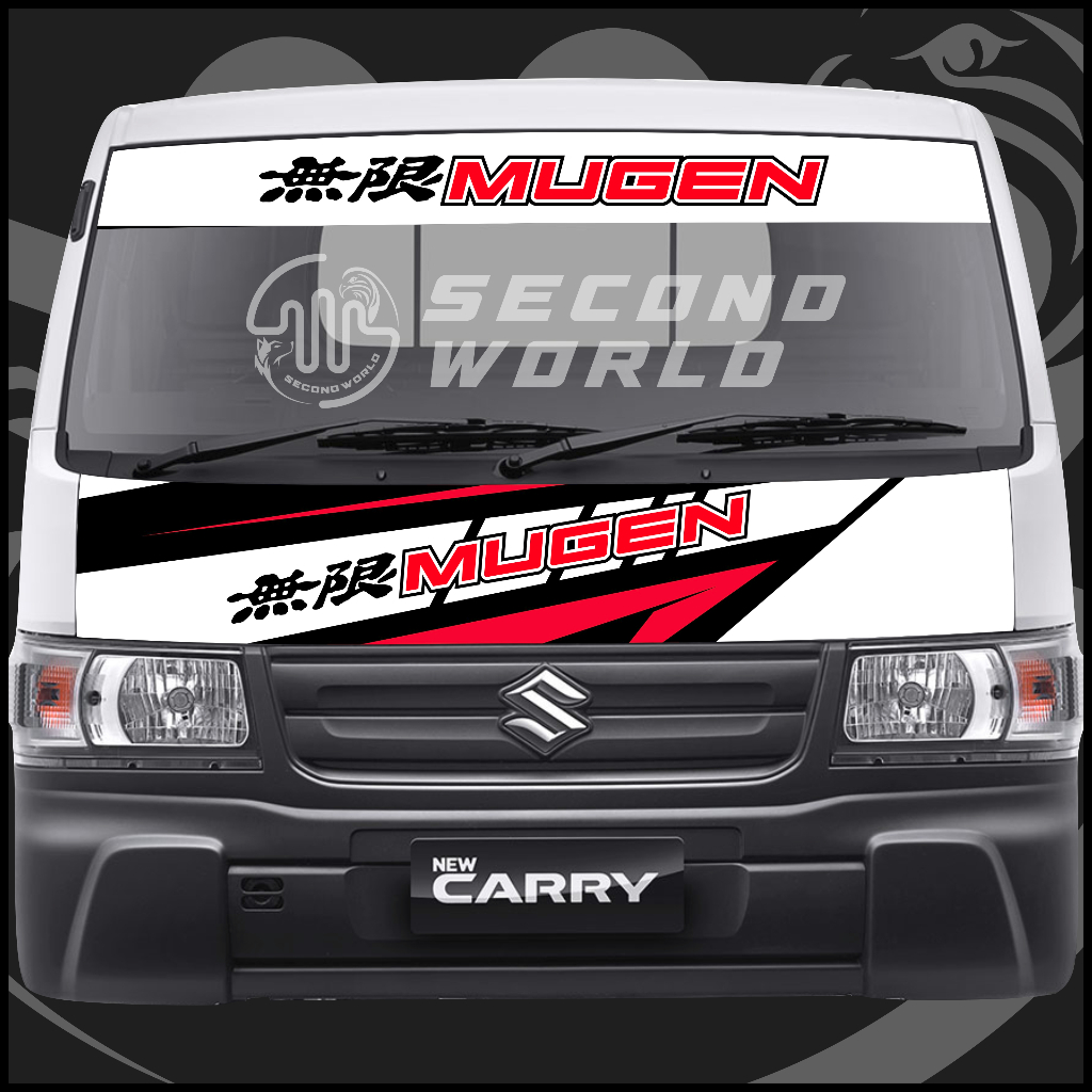 Jual Stiker Kabin Depan Carry New Mugen Tulisan Kanji Jepang Decal