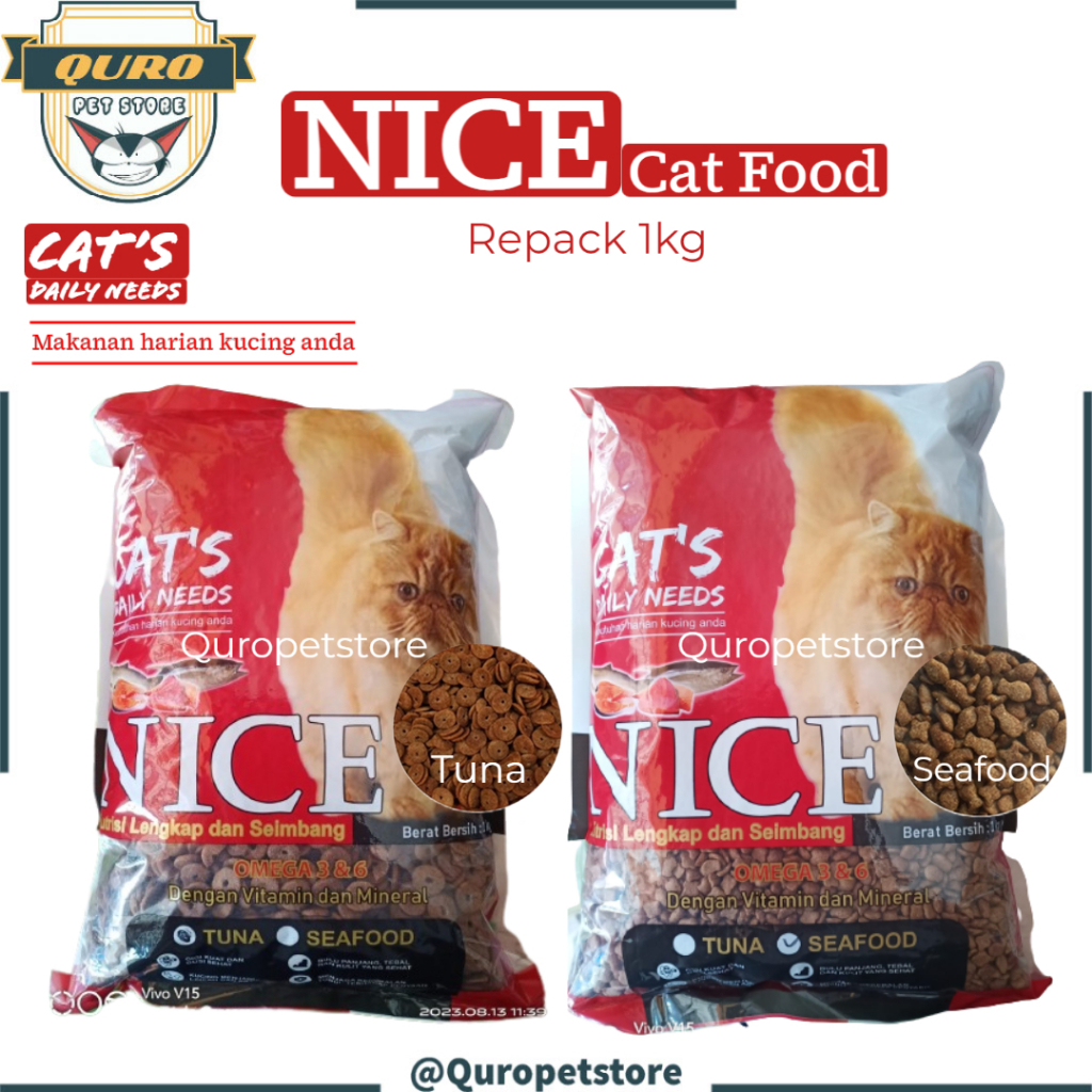 Jual Makanan Kucing Kering Nice Cat Food Repack Kg Shopee Indonesia