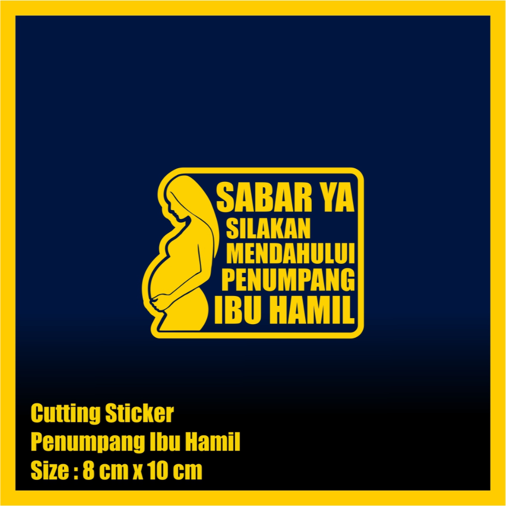 Jual Stiker Cutting Penumpang Ibu Hamil Motor Mobil Ibu Hamil On Board