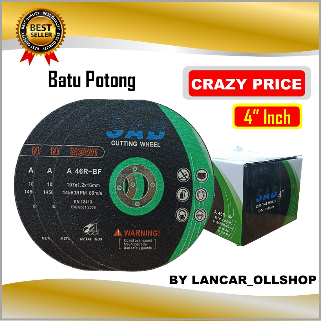 Jual Mata Gerinda Batu Potong Besi Stainless Cutting Wheel Batu