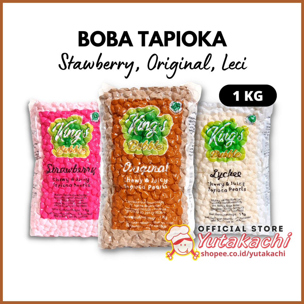 Jual Topping Boba Tapioka 1KG Boba Pearl King S Bubble Bubble Tea