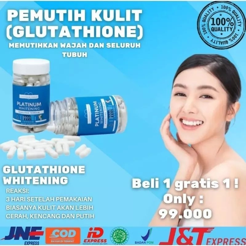 Jual Bisa Cod Keseluruh Indonesia Platinum Whitening Glutathione