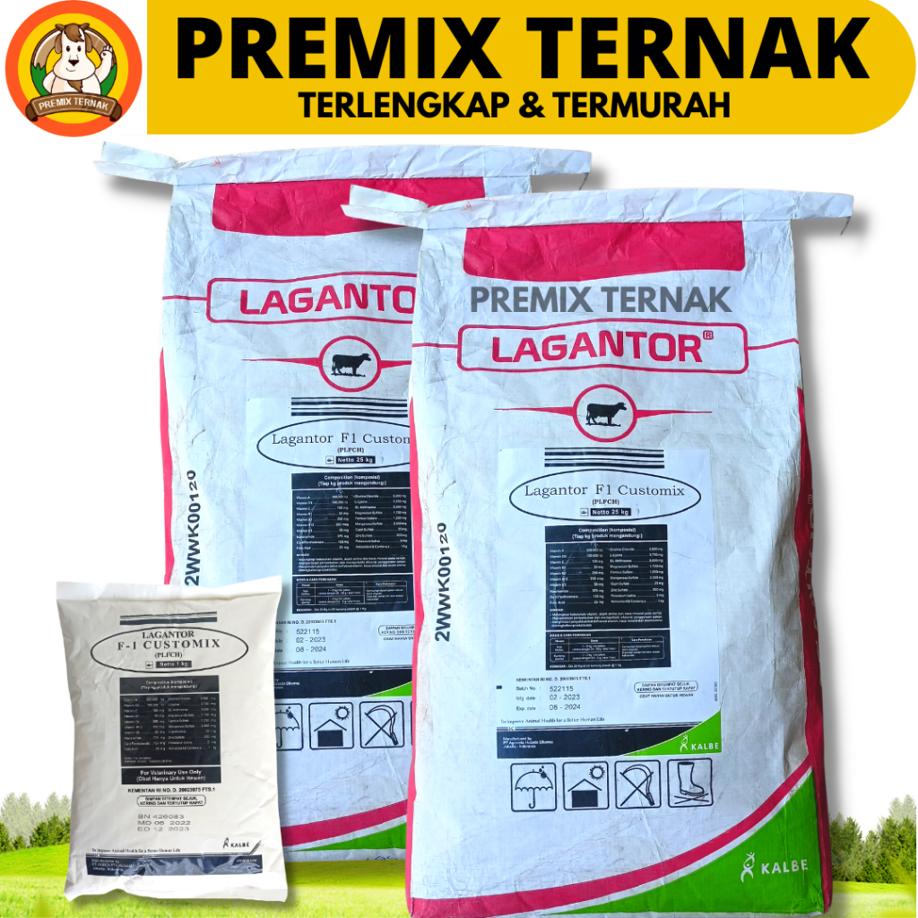 Jual LAGANTOR F1 CUSTOMIX 1 SAK 25KG Premix Penggemukan Sapi