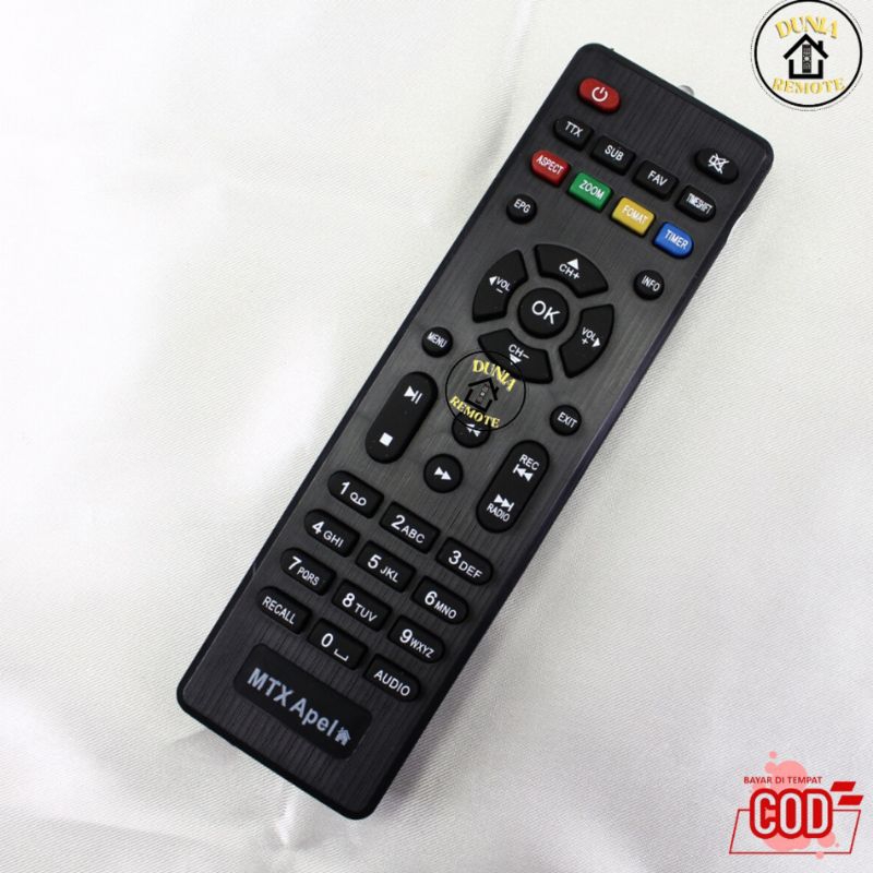 Jual Remot Remote Set Top Box Dvb T Matrix Apple Hd Merah Tanpa Seting