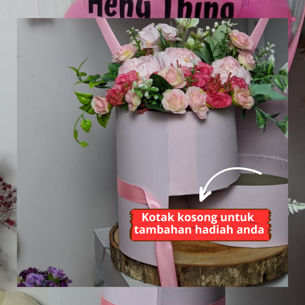 Jual Craftsman Bouqet Balon Bunga Bloom Box Tingkat Flower Bouquet