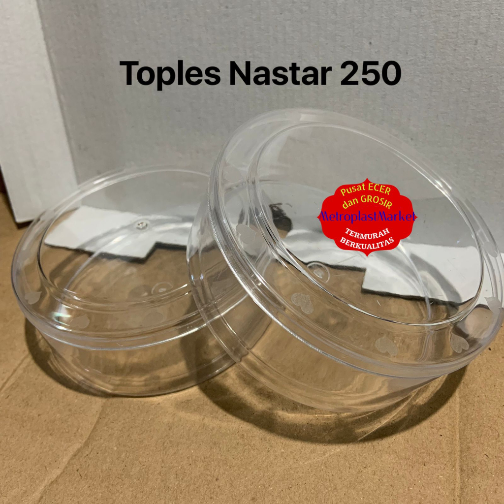 Jual Toples Kue Kering 250gr 250 Gr Bulat Bening Toples Nastar