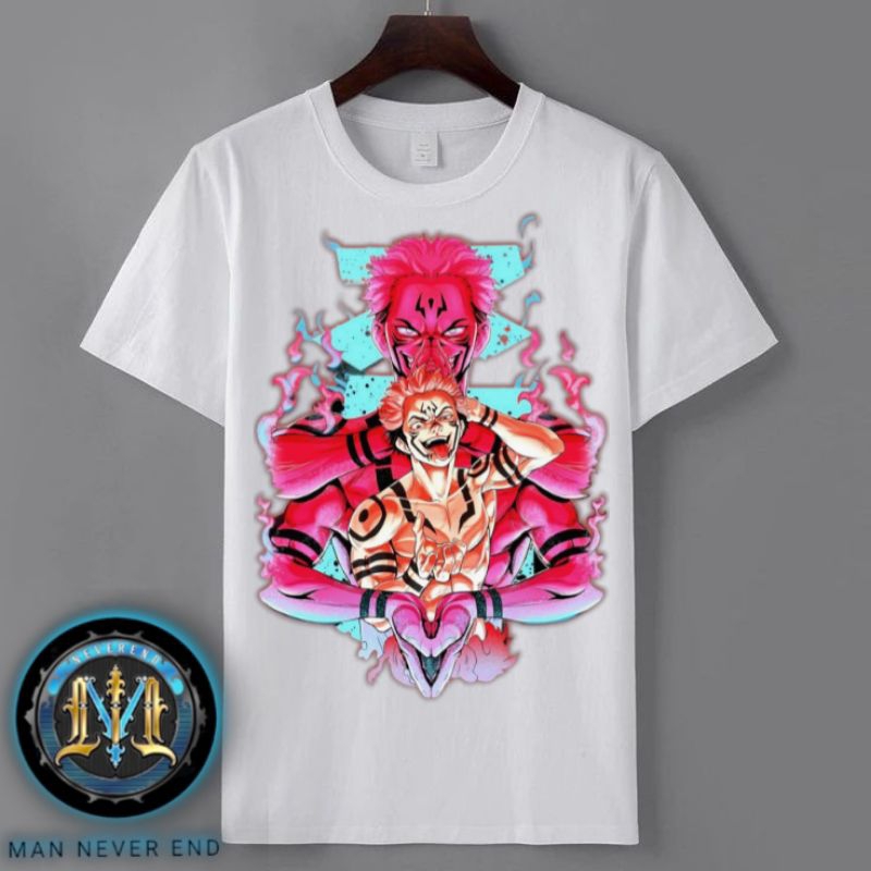 Jual T Shirt Kaos Distro Putuh Itadori Yuji X Ryomen Sukuna Jujutsu