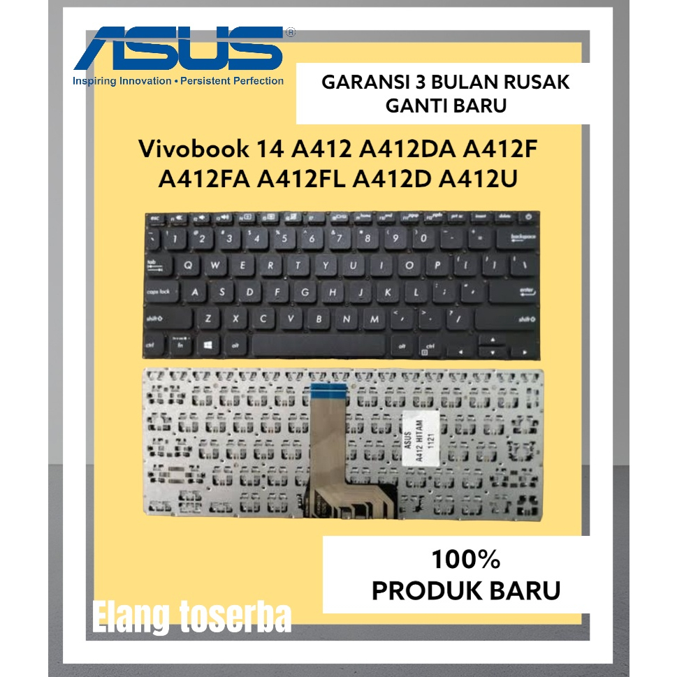 Jual Keyboard Asus Vivobook A A D A F A U Series Hitam