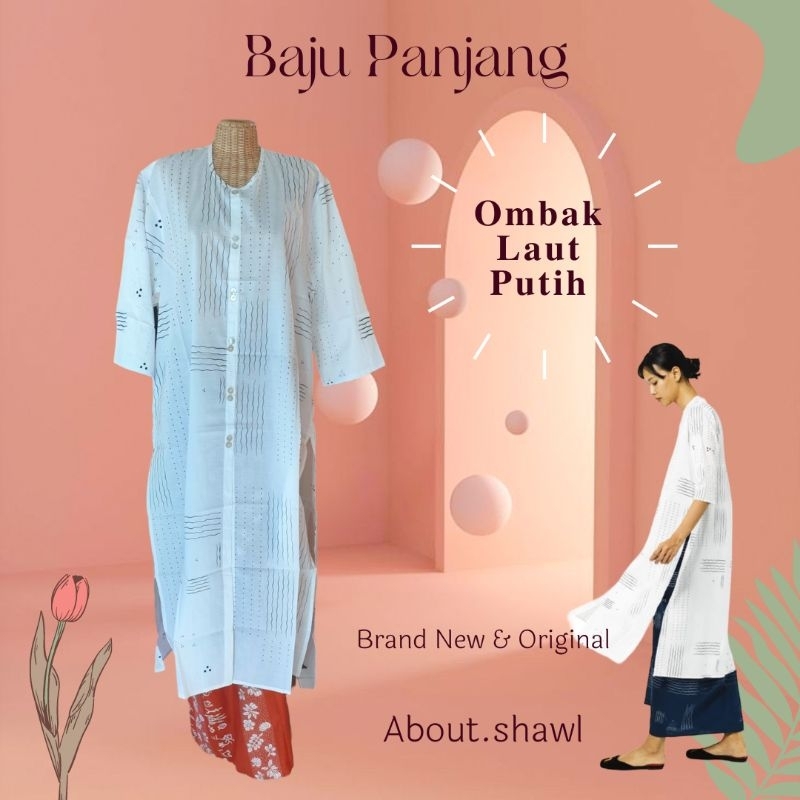 Jual Baju Panjang Ombak Laut Putih Sejauh Mata Memandang Shopee Indonesia