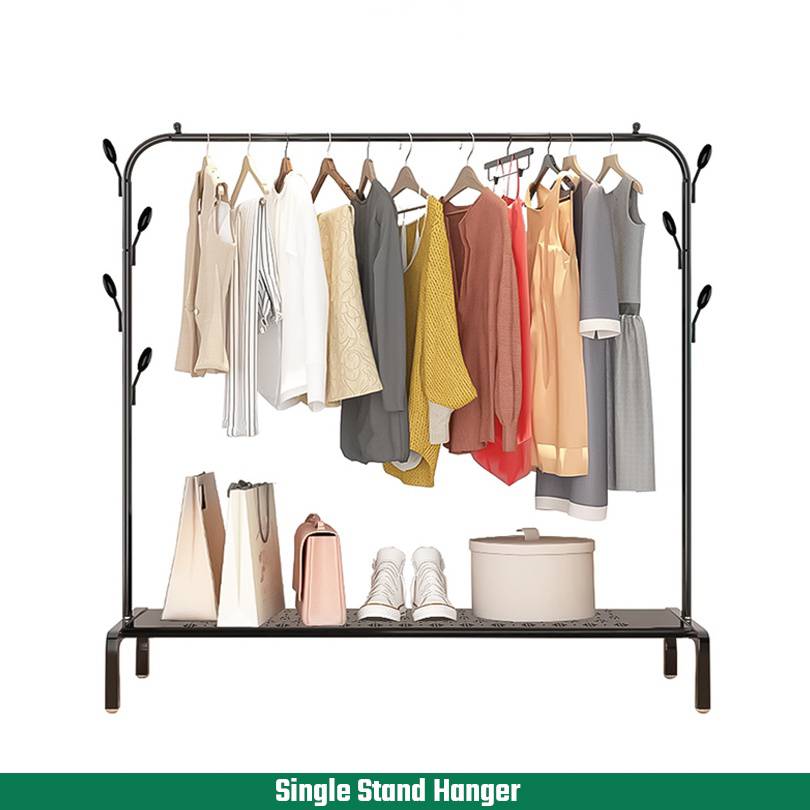 Jual Stand Hanger Gawang Besi Kuat Putih Hitam Butik Display Gawangan