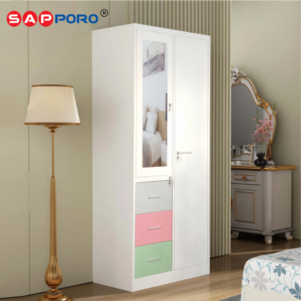 Jual Sapporo Herne Lemari Pakaian Besi Pintu Steel Wardrobe