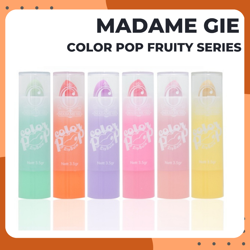 Jual Madame Gie Color Pop Lip Balm Fruity Series Shopee Indonesia