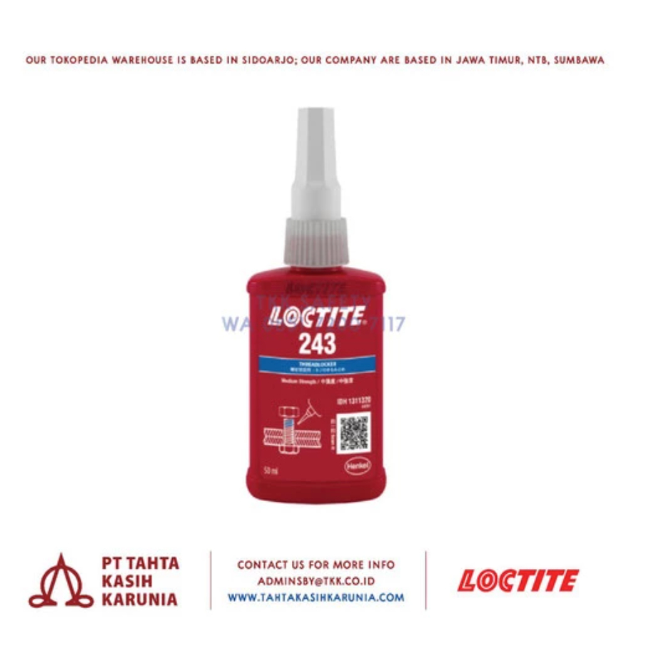 Jual Loctite Threadlocker Lem Baut Lem Permukaan Logam Ml