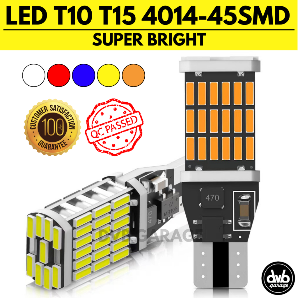 Jual LAMPU LED T10 T15 45SMD SUPER BRIGHT CANBUS SEIN SENJA MUNDUR 45