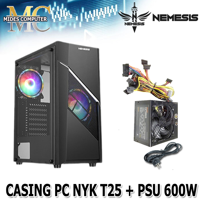 Jual Casing Pc Komputer Nyk T Plus Power Supply Psu Paket Casing