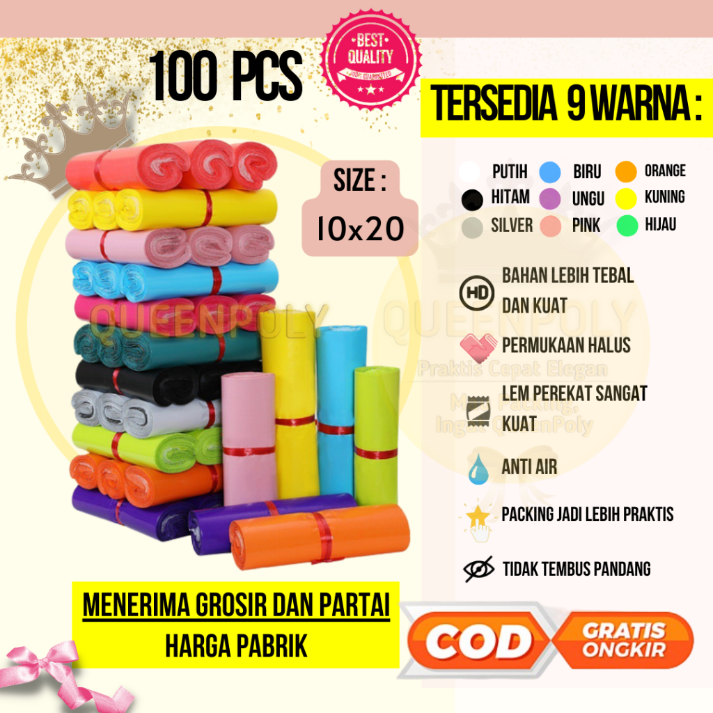 Jual Plastik Packing Polymailer 10X20 Polymer Polimer Packingan Online