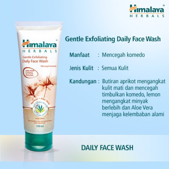 Jual Himalaya Gentle Exfoliating Daily Face Wash 50ml 100ml Sabun