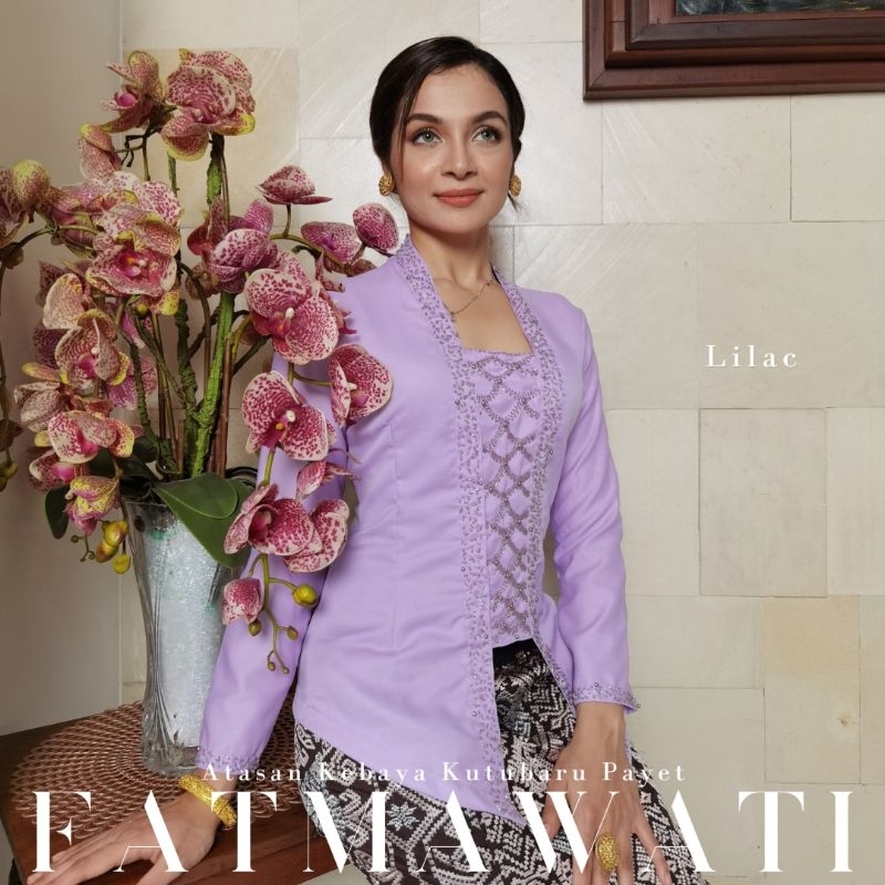 Jual Atasan Kebaya Kutubaru Payet Lengan Panjang Fatmawati Shopee