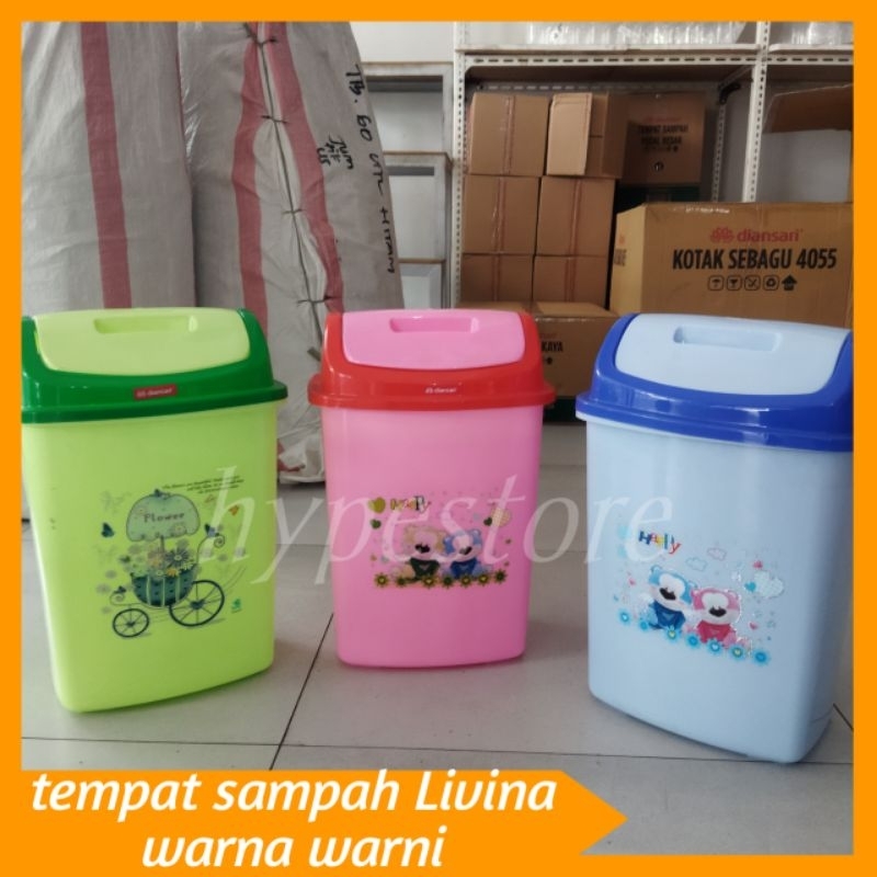 Jual Tempat Sampah Livina Warna 5lt 10lt 15lt 20lt Tempat Sampah Goyang