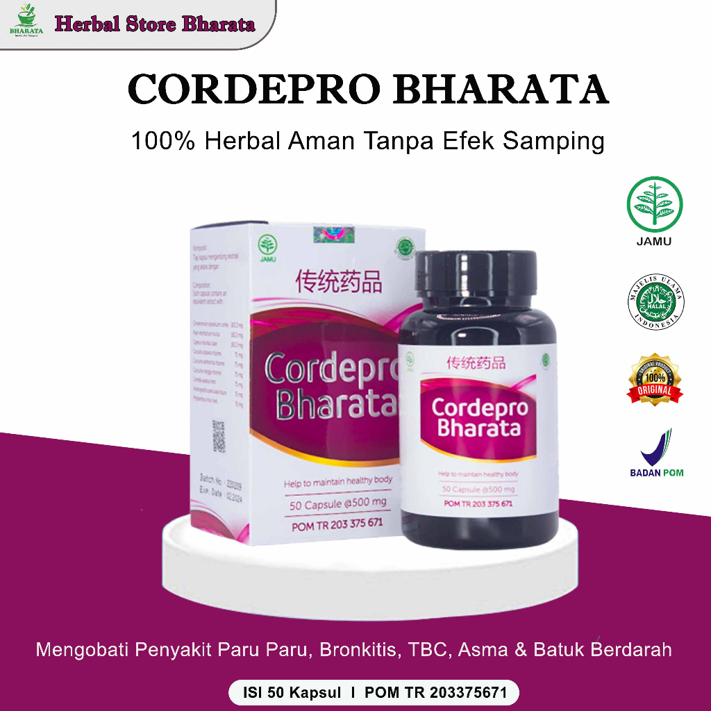 Jual Cordepro Bharata Obat Infeksi Paru Paru Bronkhitis Asma Tbc