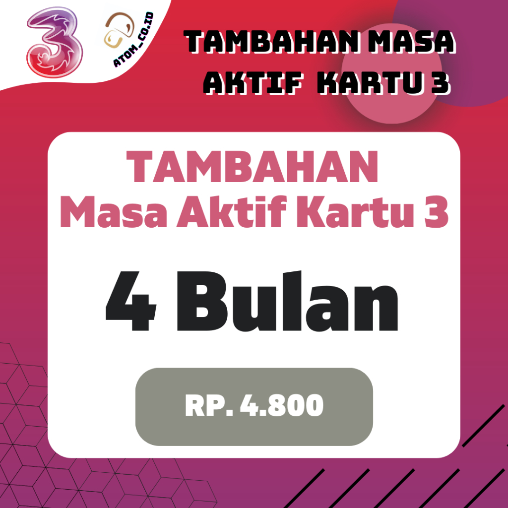 Jual Tambahan Masa Aktif Kartu Tri Termurah Shopee Indonesia