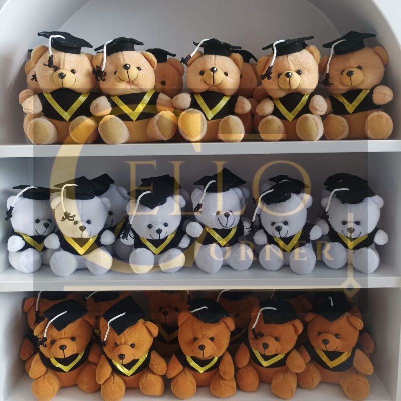 Jual BONEKA WISUDA 15 CM Boneka Beruang Teddy Bear Full Set Lengkap