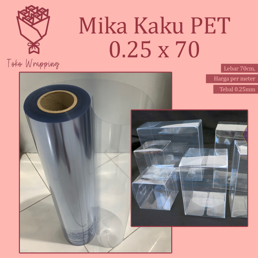 Jual Plastik Mika Bening Pet Kaku Mm X Cm Untuk Tutup Seserahan