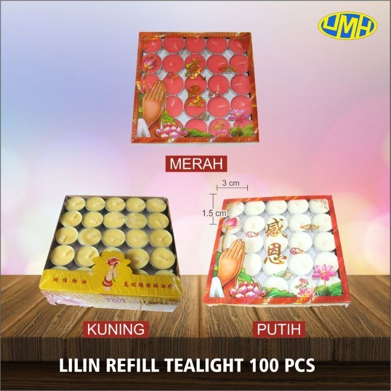 Jual Lilin Sembahyang Refill Tealight Premium Isi Pcs Shopee