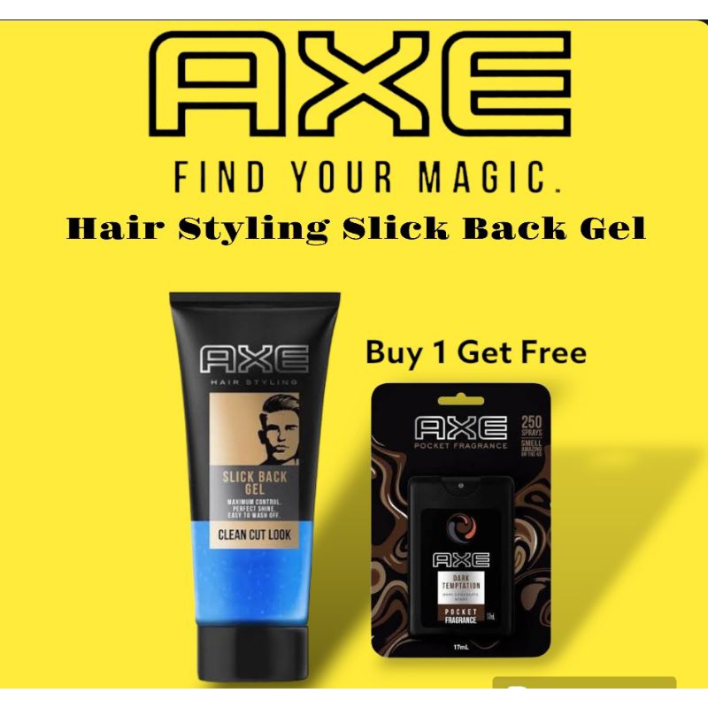 Jual BUY 1 GET FREE AXE HAIR STYLING GEL SLICK BACK GEL 75gr AXE PARFUM