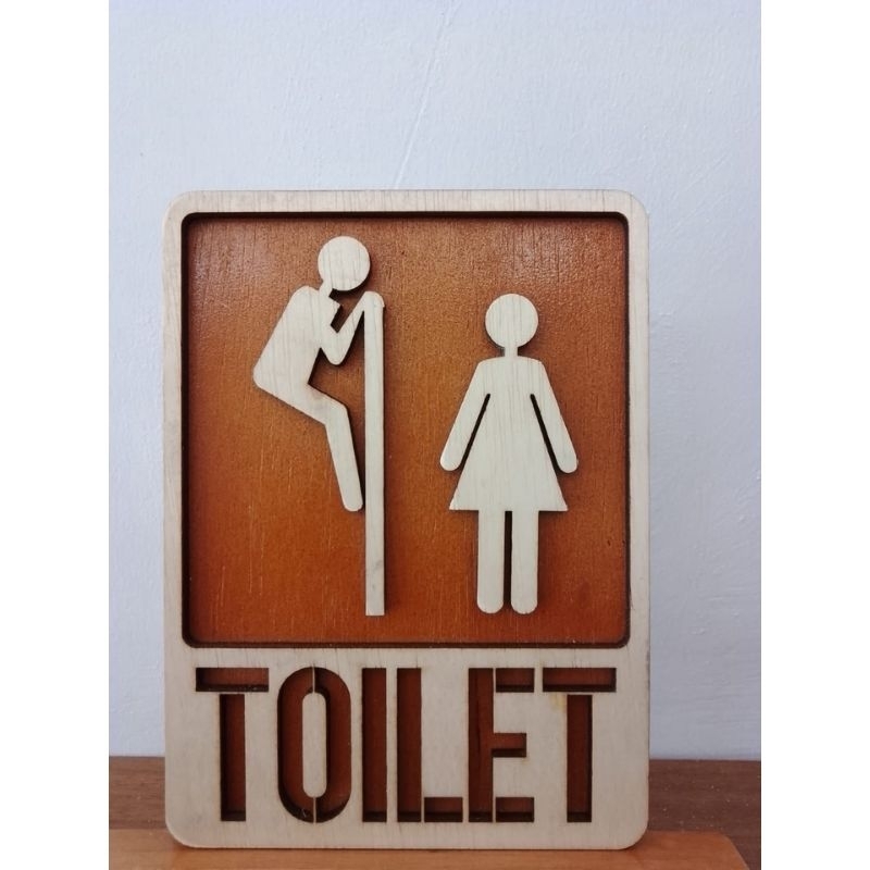 Jual Papan Tanda Tulisan Toilet Tulisan Kayu Timbul Shopee Indonesia