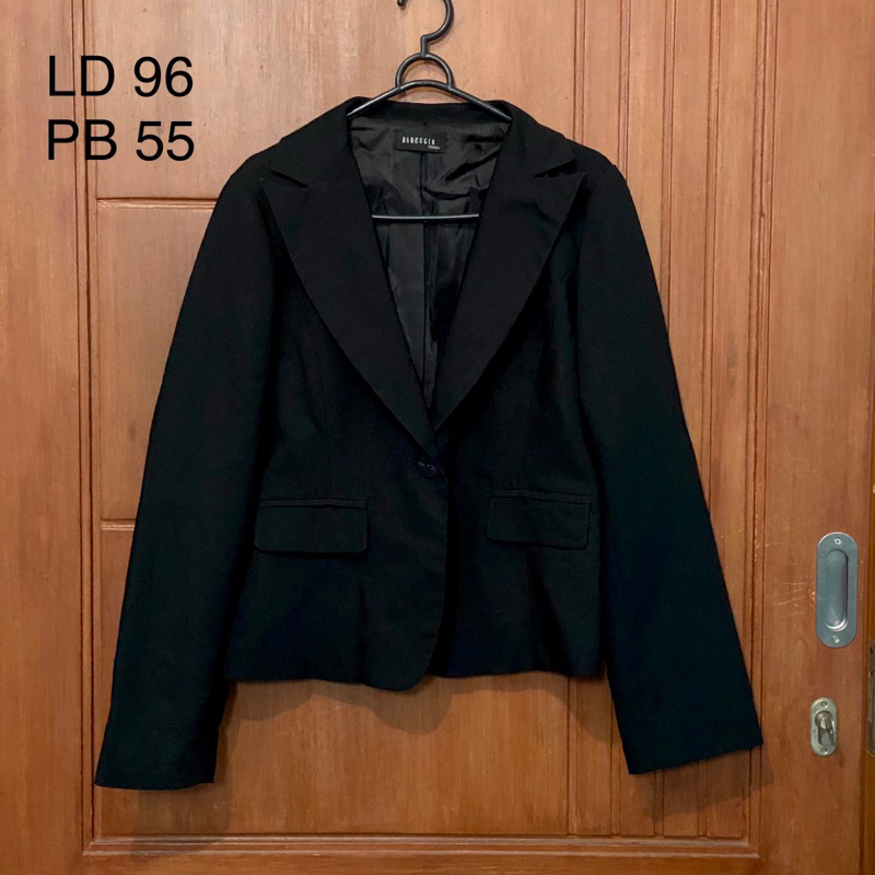 Jual Blazer Hitam Full Furing Blazer Kerja Hitam Blazer Sidang