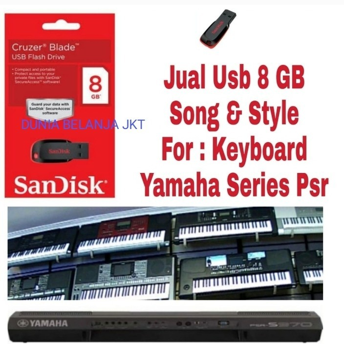 Jual FLASHDISK 8GB SONG STYLE BUAT KEYBOARD YAMAHA SERI PSR Shopee