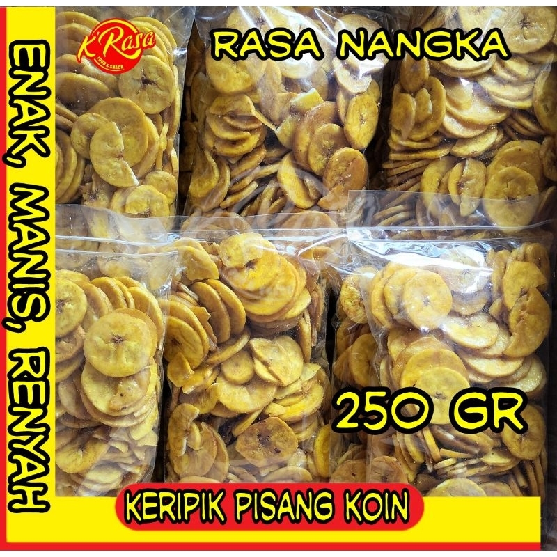 Jual Keripik Pisang Koin 250 Gr Rasa Nangka Enak Manis Dan Renyah