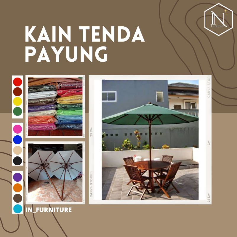 Jual KAIN PAYUNG TENDA TAMAN CAFE PANTAI OUTDOOR KAIN PAYUNG TAMAN