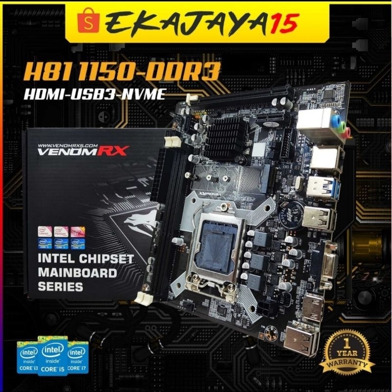 Jual Motherboard Venom H81 Socket LGA 1150 Suport Nvme Shopee Indonesia