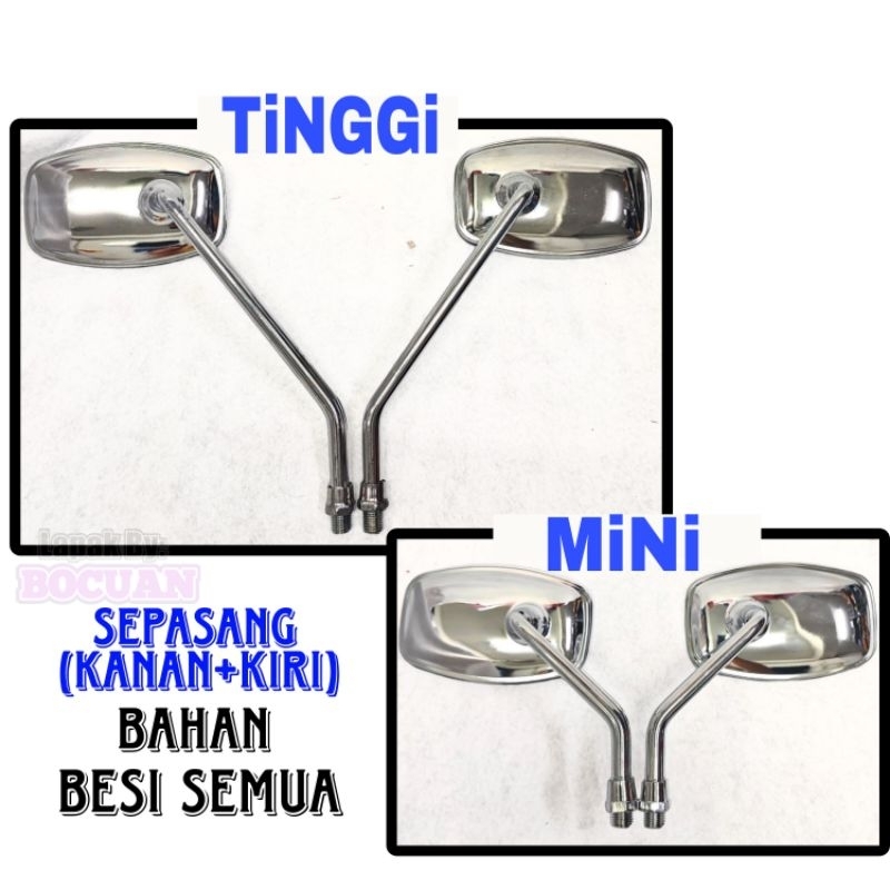 Jual Spion Kotak Chrome Retro Classic W Scoopy Fazzio Japstyle Cb