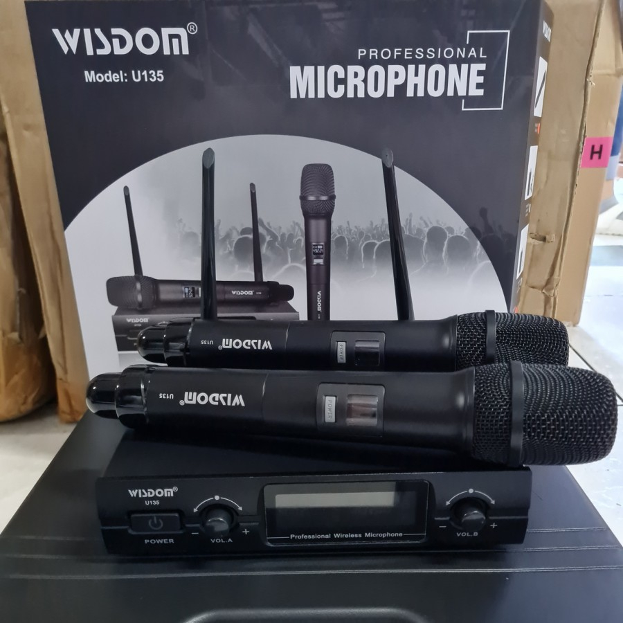 Jual Mic Wireless WISDOM U135 U 135 Handheld Microphone Shopee Indonesia