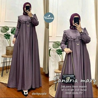 Jual Sandria Dress Gamis Crinkle Airflow Premium Gamis Jumbo Size M L