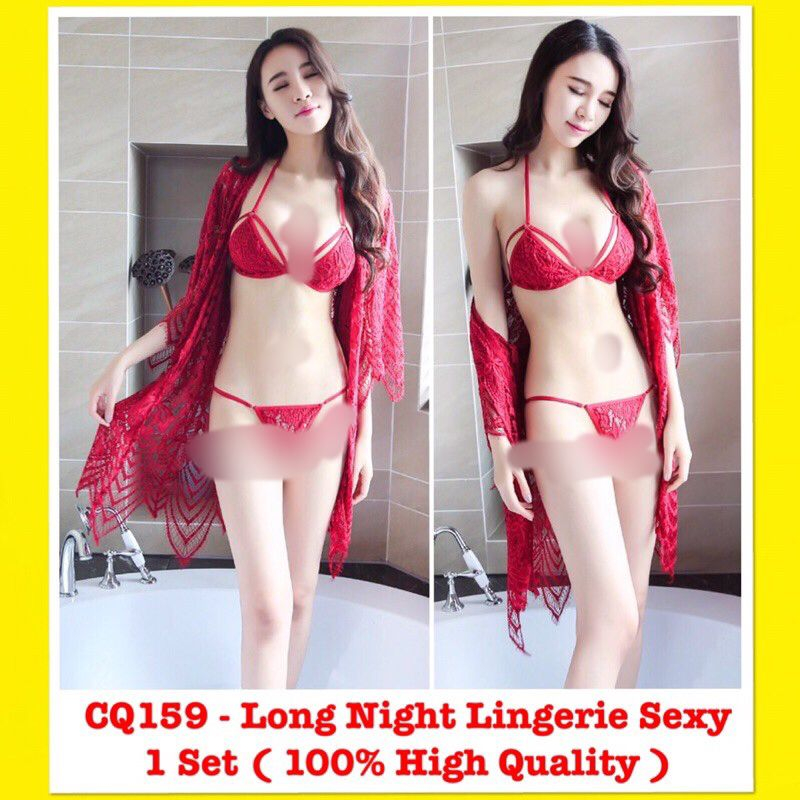 Jual CQ159 LINGERIE SEXY LONGNIGHT HOT SEXY TIDAK SAMA DALAMAN