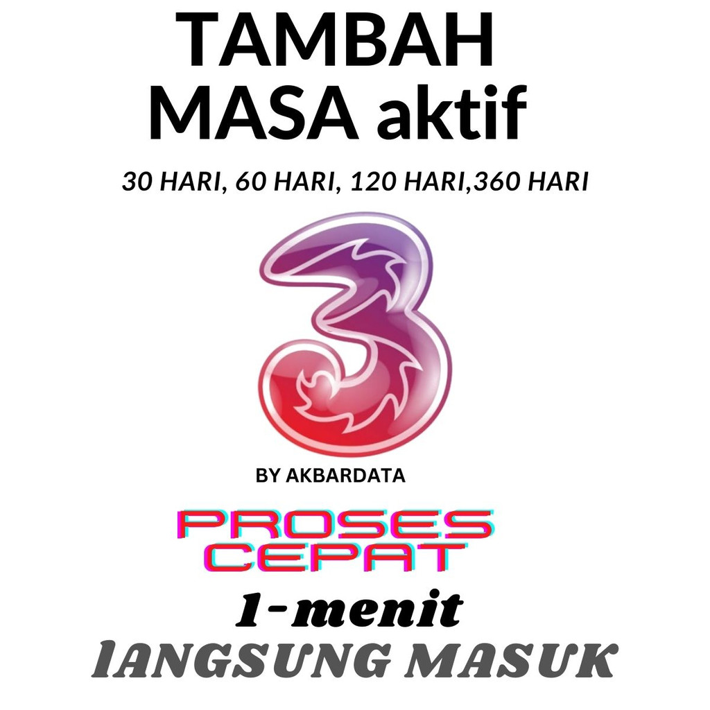 Jual MASA AKTIF TRI 1 TAHUN PERPANJANG MASA AKTIF TRI 1 BULAN 4 BULAN