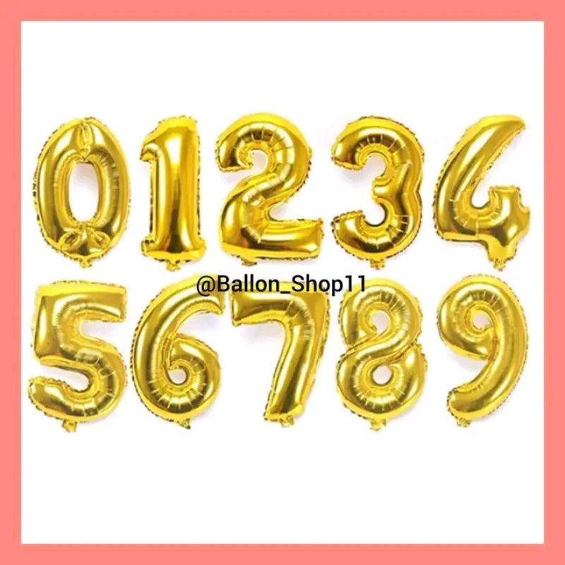 Jual Balon Angka Foil Gold Pesta Ulang Tahun Ballon Shopee Indonesia