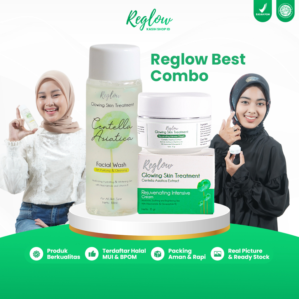 Jual Reglow Facial Wash Dan Cream Original Brightening Pembersih Wajah