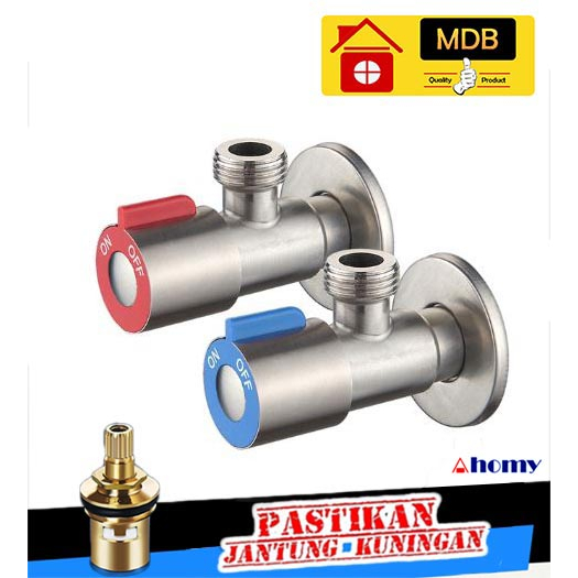 Jual Stop Kran Single Stainless Sus Jantung Kuningan Mdb Shopee