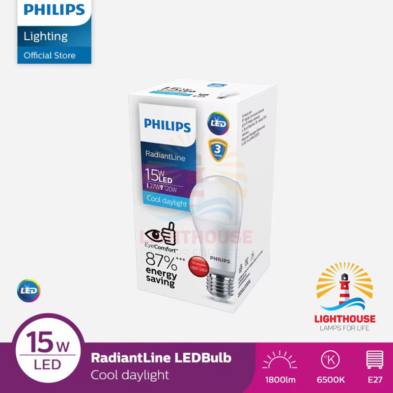 Jual Philips Radiantline Ledbulb W K Putih Shopee Indonesia